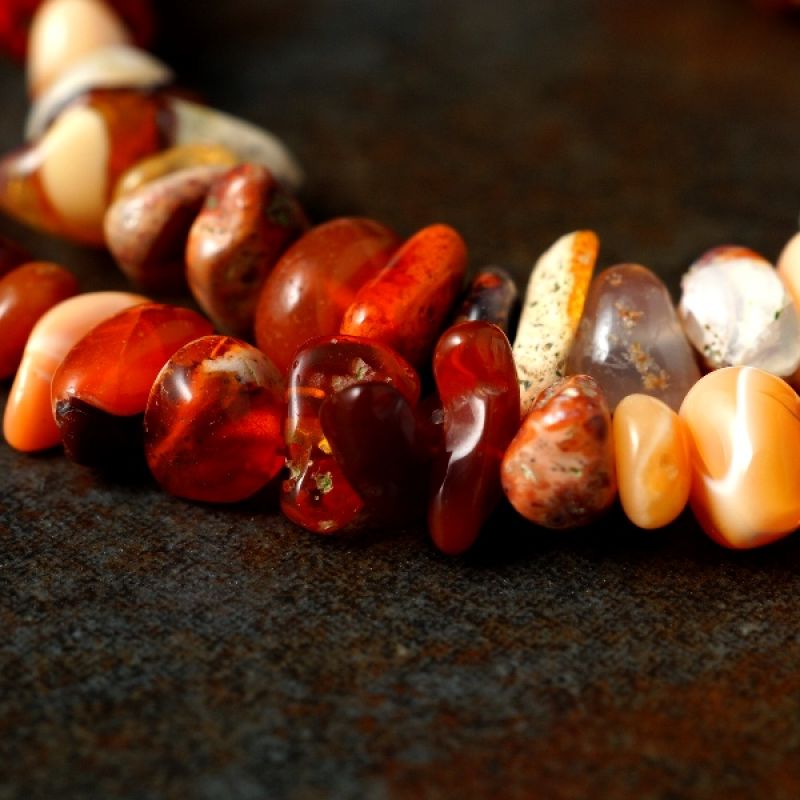 Fire Opal nugget beads